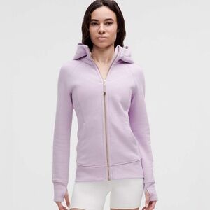NWT Lululemon Scuba Hoodie Full Zip Lilac Ether / Gold – Size 14